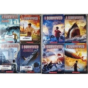 I Survived Scholastic Book Lot of 8 Ex Library Paperback Lauren Tarshis